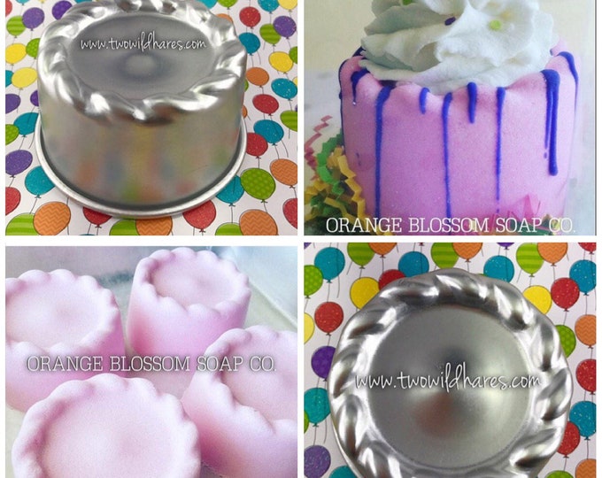 BIRTHDAY BASH, Bath Bomb & Baking Mold, Metal, 4" Across, Birthday Cake Bomb Time! Two Wild Hares