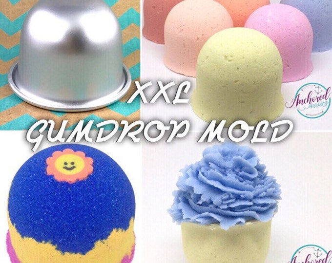 XXL GUMDROP Bath Bomb & Baking Mold, Metal, 3 1/2" across, 2 9/16" deep, Two Wild Hares