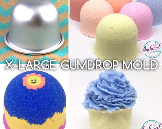 XL GUMDROP Bath Bomb & Baking Mold, Metal, 3 1/4" across, 2 5/16" deep, Two Wild Hares