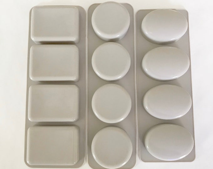 ALL 3 SHAPES Soap Mold Set- Rectangle, Oval, Round Bars, Loofah Soap, Silicone, Cold Process, DIY Soapmaking, Melt & Pour, Two Wild Hares