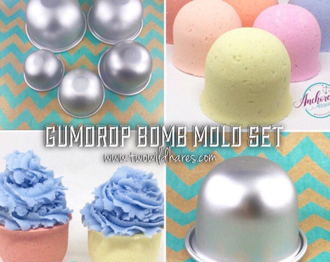 GUMDROP Bath Bomb Mold Set, 5 Size, Get ALL the Sizes! Metal, Bath Bomb & Baking Mold, DIY, Two Wild Hares