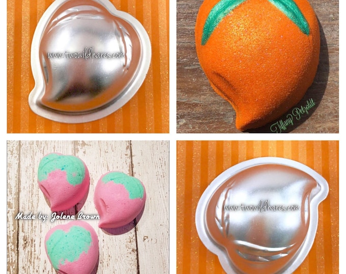 ASIAN PEACH Bath Bomb & Baking Mold, Metal, 2 3/4", Two Wild Hares