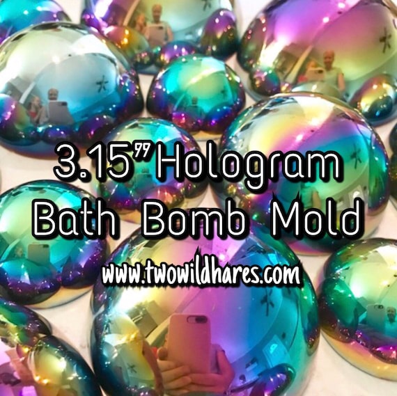 3.15 RAINBOW HOLOGRAPHIC Bath Bomb Molds, 80mm, Heavy Duty