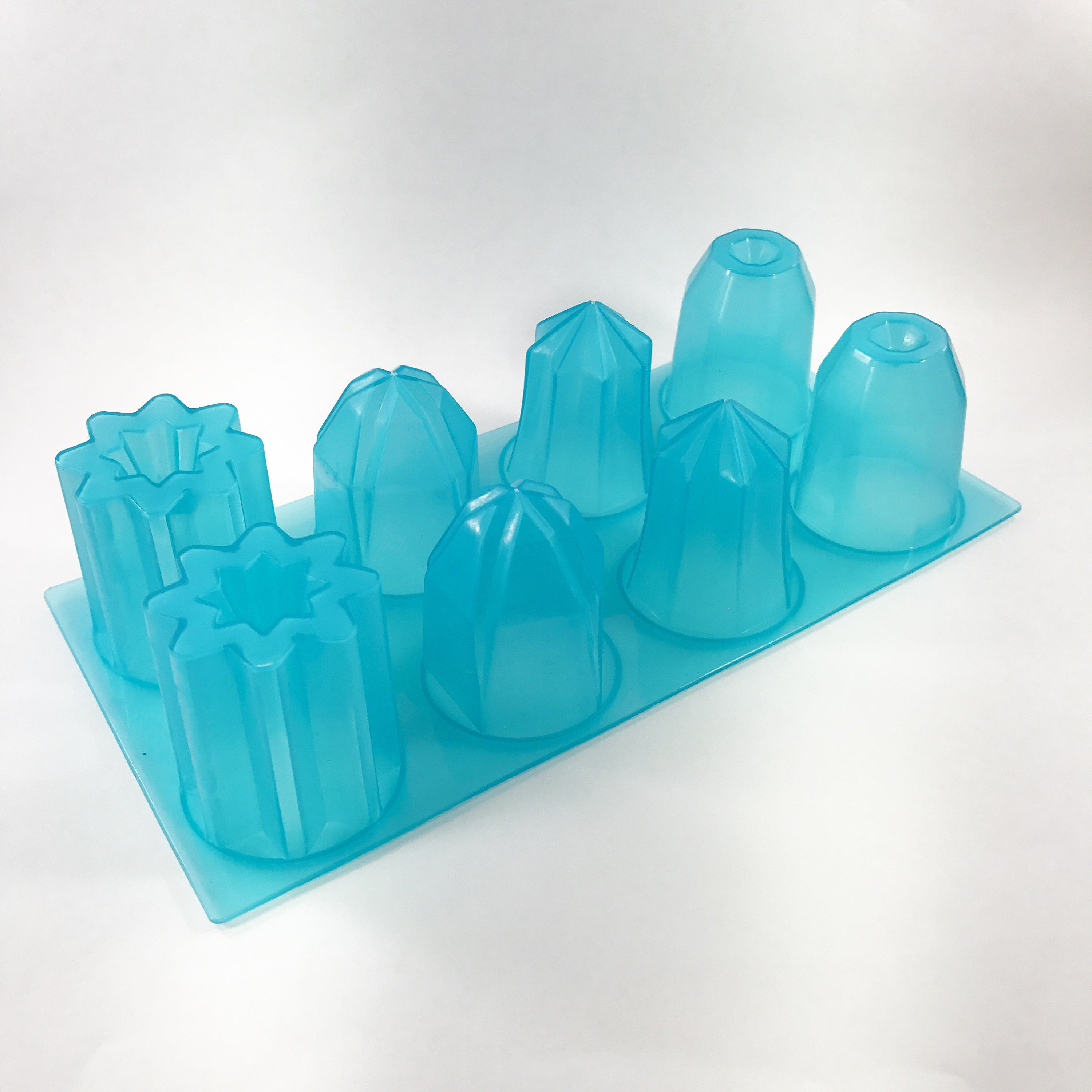 4 JEWELS Mold, Bath Bomb Mold, Plastic, 8 Cavity