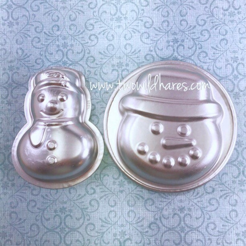Metal 2 Molds: Snowman Face and Body 3.75 FROSTY SNOWMAN SET Bath Bomb /& Baking Molds Two Wild Hares