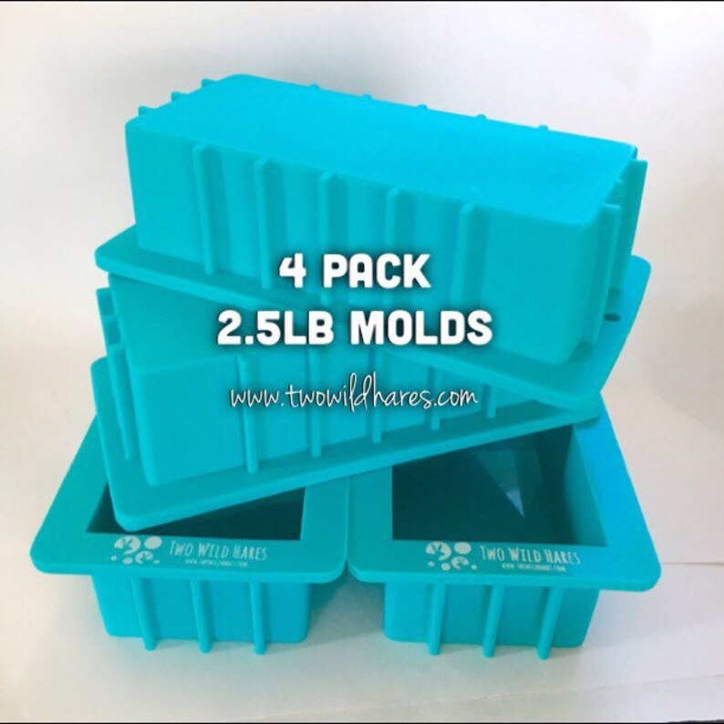 4 PACK 2.5 Lb. Soap Loaf Molds Heavy Duty Heat Safe Etsy