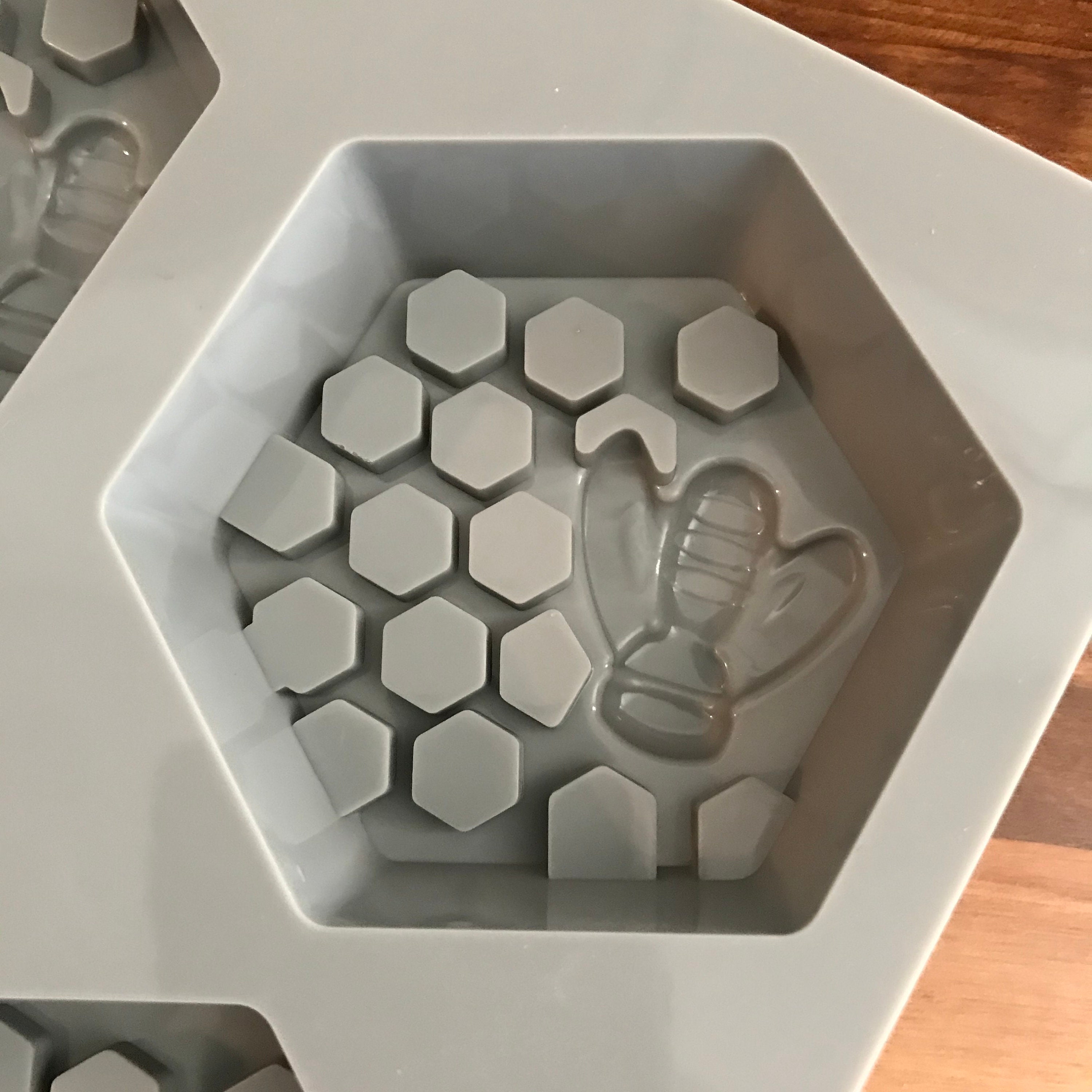 2 PACK Honeybee Silicone Mold, 6 Cavity, Heat Safe, Beeswax, Soap