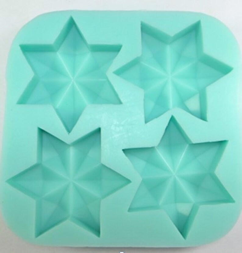 GEOMETRIC Star Silicone Soap Mold Heavy Duty 43oz Cavities Etsy