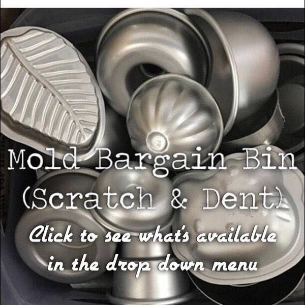 MOLD BARGAIN BIN, Scratch, Dent, Imperfect Molds, Bath Bomb Molds, Two Wild Hares