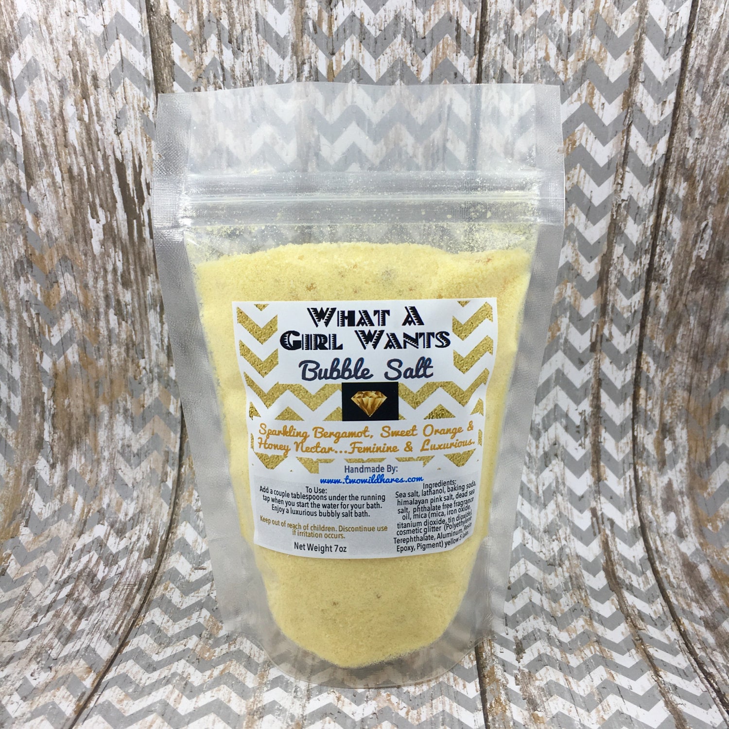 WHAT A GIRL WANTS BuBBle Salt, Pink Himalayan Salt, Dead Sea Salt