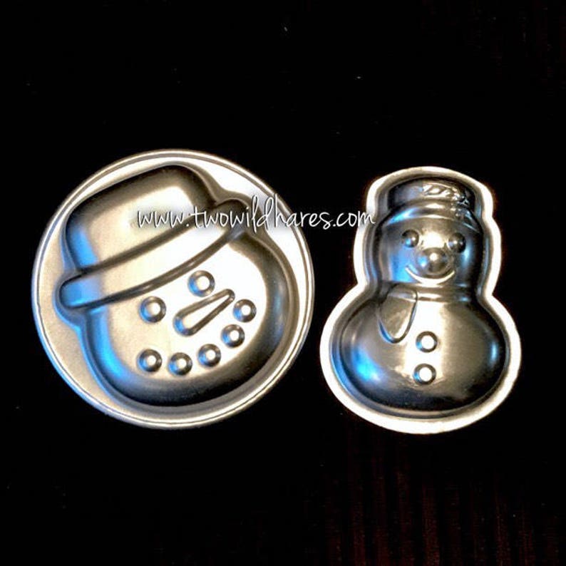 Metal 2 Molds: Snowman Face and Body 3.75 FROSTY SNOWMAN SET Bath Bomb /& Baking Molds Two Wild Hares