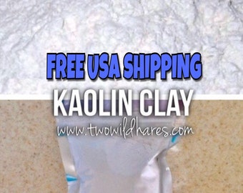 4lbs Kaolin Clay, FREE USA Shipping, Cosmetic Grade, White, Water or Oil Dispersible, Bath Bombs, Two Wild Hares