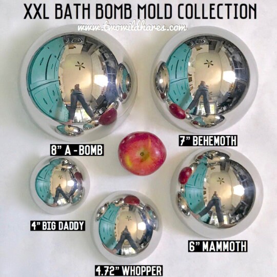 Aluminum Bath Bomb Mold - Choose Your Size 1, 2, or 2.5 - Bath