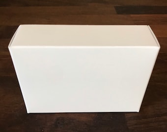 25-WHITE Boxes, 100% Recyclable, 2 3/4" x 3 13/16" x 1 3/16" deep, Eco Friendly Soap Packaging, Two Wild Hares