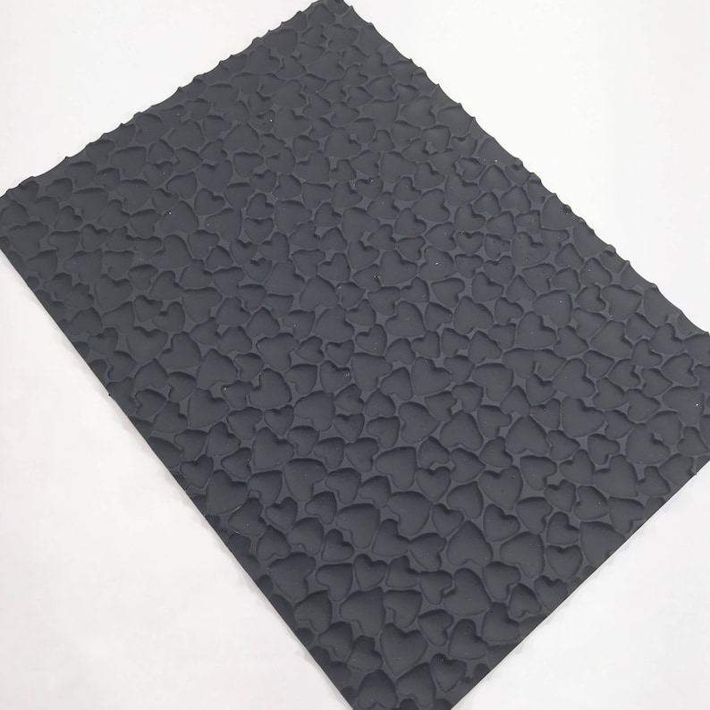Bubble bar Silicone Two Wild Hares Free Usa Ship Fimo Soap Dough HEARTS Impression Texture Mat Mold DIY Soap 9.5x7