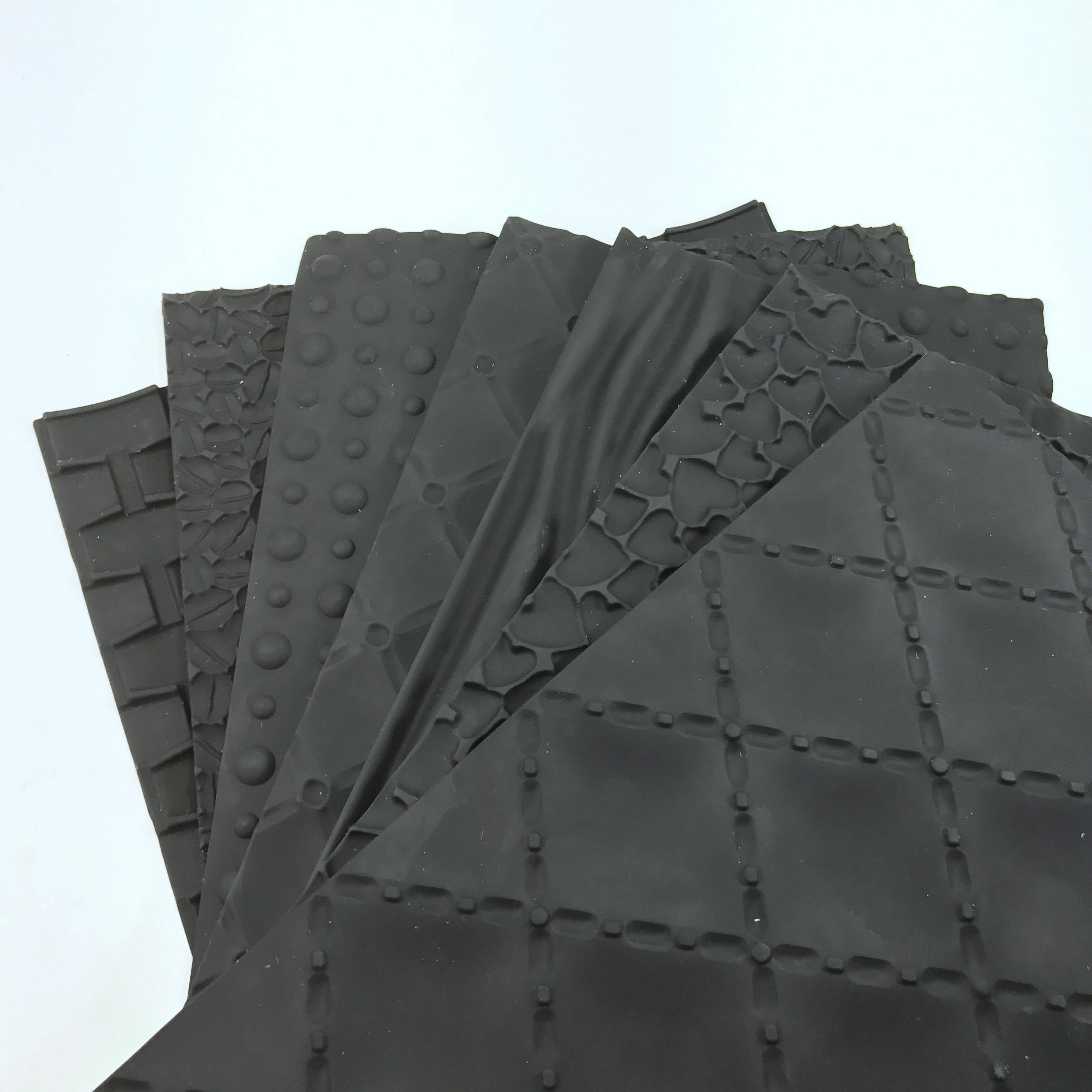 7 Design Impression Mold / Silicone Mat Set, 9.5x7, Silicone, Soap