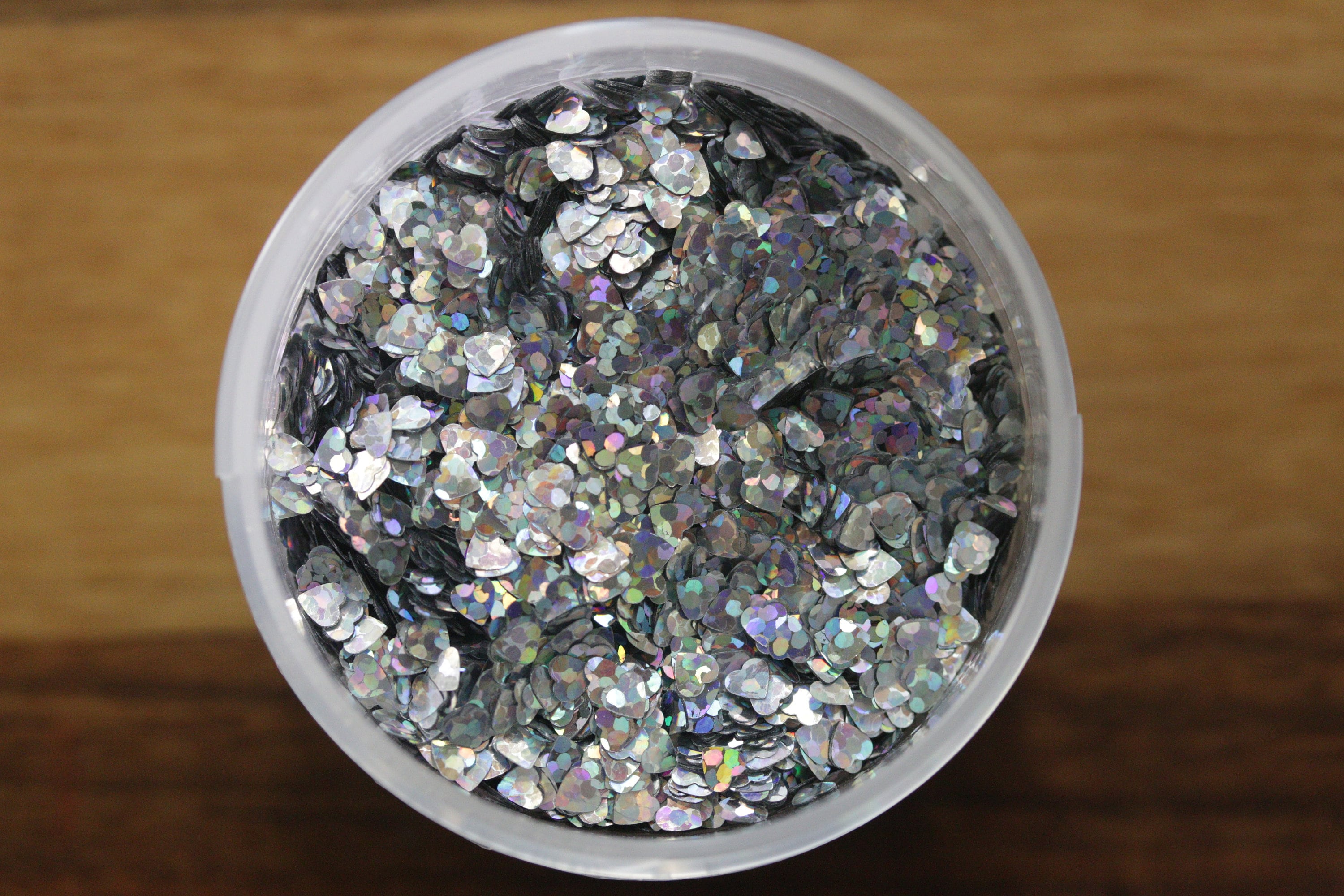 Heart Biodegradable Glitter, Made USA, Non Toxic, Cruelty Free, 1oz, 1/8 Flake