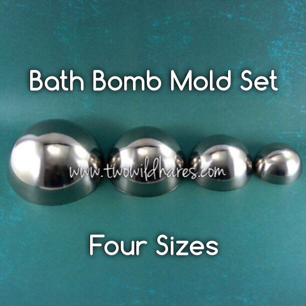 4 Size Bath Bomb Mold Set, Free US Ship, Stainless, Heavy Duty, (3