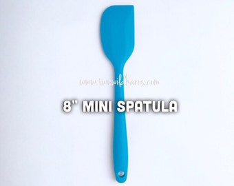 8" MINI SPATULA, Turquoise, Heat Resistant Silicone, Soap DIY, Bath, Supplies, Tools Two Wild Hares