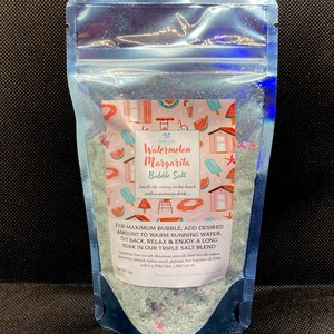WATERMELON MARGARITA Bubble Salt, Bubble Bath & Bath Salt in One, Handmade, Two Wild Hares, 7 oz