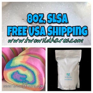 8oz SLSa Eco-certified Surfactant, Lathanol, LAL Coarse, Sodium Lauryl Sulfoacetate, Bubbles, Bath, DIY, Two Wild Hares
