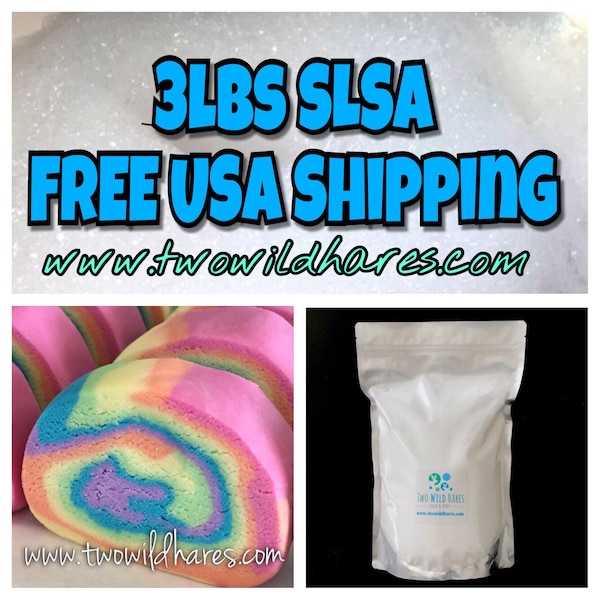 3lbs SLSa Eco-certified Surfactant, Lathanol, LAL Coarse, Sodium Lauryl Sulfoacetate, Bubbles, Bath, DIY, Two Wild Hares