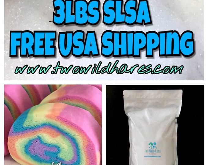 3lbs SLSa Eco-certified Surfactant, Lathanol, LAL Coarse, Sodium Lauryl Sulfoacetate, Bubbles, Bath, DIY, Two Wild Hares