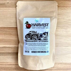 HARVEST Bubble Salt, Apple Spice, Bubble Bath & Bath Salt in One, Handmade, Two Wild Hares, 7 oz