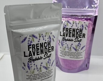 FRENCH LAVENDER Bubble Salt, Lavender Scented Bubble Bath & Bath Salt in One, Handmade, Two Wild Hares, 7 oz