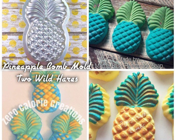 PINEAPPLE Bath Bomb Mold, Metal, 5"x2.75", Two Wild Hares