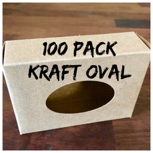 Scatole di sapone per finestre KRAFT ovali da 100 pezzi, 2 3/4 x 3 13/16 x 1 3/16" Confezione di sapone riciclabile ecologica, spedizione americana GRATUITA, due lepri selvatiche