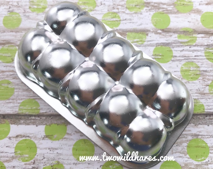 BILLION BUBBLE Bobble Bath Bomb & Baking Mold, Metal, 4"L x 2"W, DIY Bath Bomb, Two Wild Hares