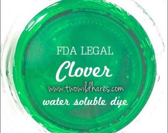 1oz. CLOVER Bath Bomb DYE, 90%, Water Soluble Cosmetic Colorant, Container Packaging, Two Wild Hares