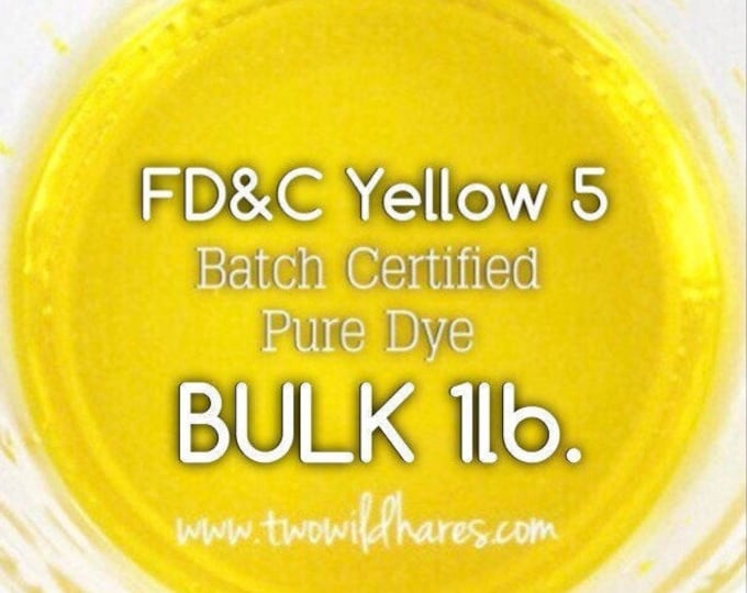 1lb Bulk LEMON Water Soluble DYE, Batch Certified FD&C Yellow 5, Cosmetic Powdered Water Soluble Colorant, Free Usa Ship, Two Wild Hares