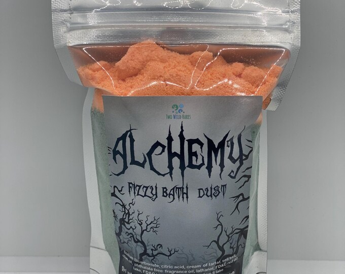 ALCHEMY Teakwood, Vanilla, Mahogany, Woods, Fizzy Bath Dust, Two Wild Hares, 7 oz