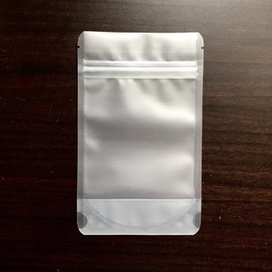 25-4x6&quot; FROSTED STAND Up Pouch/Bag, Heavy Duty Packaging, Tear Notch, Zipper Seal, Impulse Sealable, Two Wild Hares