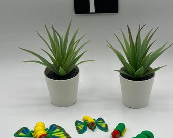 Set de cuentos de La Oruga Hambrienta / Impresión 3D / Articulado y flexible / Ayuda sensorial para el TDAH / Juguete antiestrés / Animales bebés