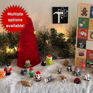 Christmas Advent Calendar | 3D Printed | Articulated Flexi Wiggle | Christmas Countdown Toys | Holiday Countdown Box |24 Day Advent Calendar