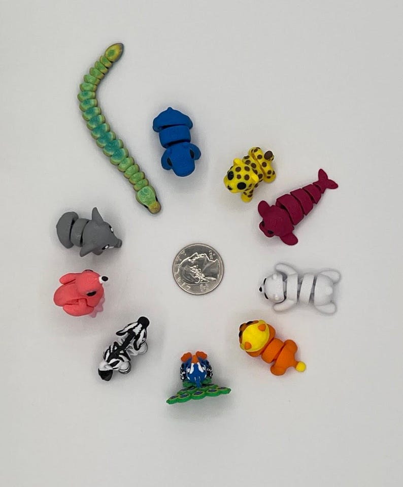 Polar Bear Storytime Set | 3D Printed | Articulated Flexi Wiggle | ADHD Sensory Aid | Fidget Toy | Baby Animals bild 7