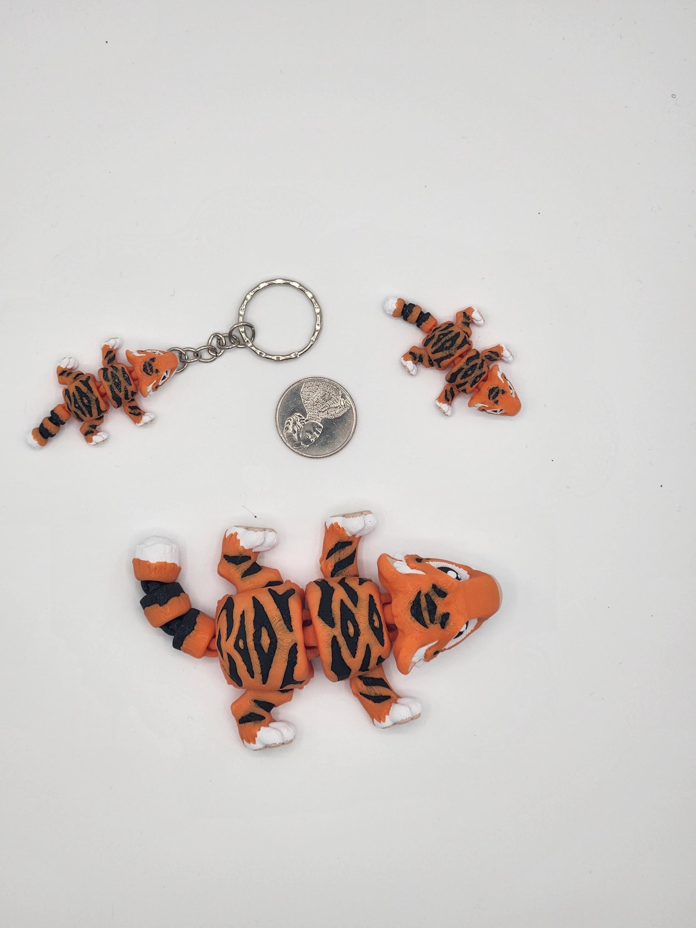 Tiger | 3D Printed | Articulated Flexi Wiggle | ADHD Sensory Aid