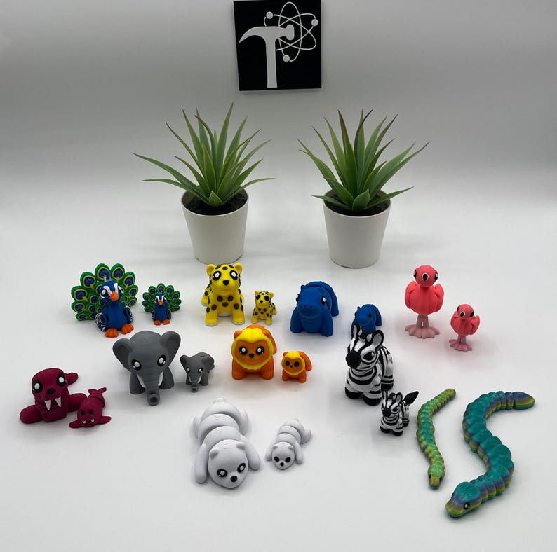 Polar Bear Storytime Set | 3D Printed | Articulated Flexi Wiggle | ADHD Sensory Aid | Fidget Toy | Baby Animals bild 3
