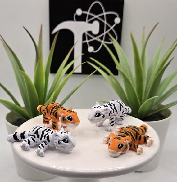 Tiger | 3D Printed | Articulated Flexi Wiggle | ADHD Sensory Aid