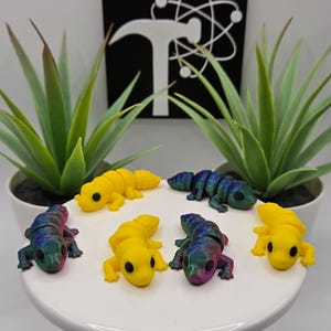 Leopard Gecko | 3D Printed | Articulated Flexi Wiggle | ADHD Sensory Aid | Fidget Toy | Keychain Option | Cute Mini Animal