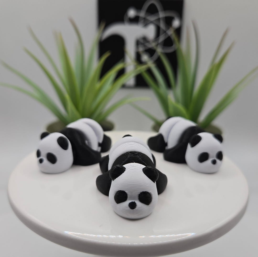 Panda 3D Printed Articulated Flexi Wiggle ADHD Sensory Aid Fidget Toy ...