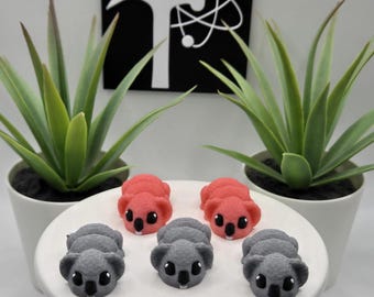 Koala / Impreso en 3D / Articulado Flexi Wiggle / Ayuda sensorial para TDAH / Juguete antiestrés / Opción de llavero / Lindo mini animal