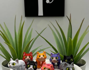 Cat | 3D Printed | Articulated Flexi Wiggle | ADHD Sensory Aid | Fidget Toy | Keychain Option | Cute Mini Animal