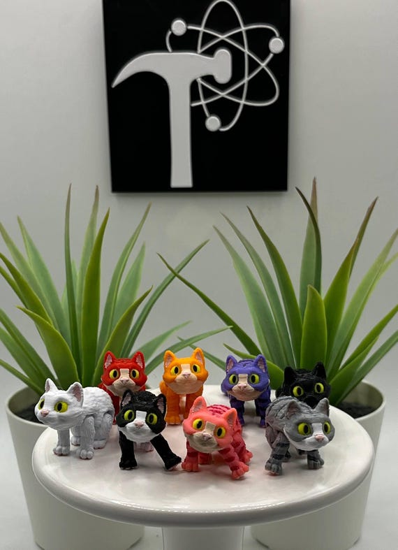Cat | 3D Printed | Articulated Flexi Wiggle | ADHD Sensory Aid