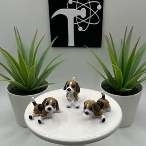 Beagle Dog | 3D Printed | Articulated Flexi Wiggle | ADHD Sensory Aid | Fidget Toy | Keychain Option | Dog Lover Gift