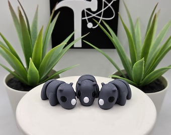 Rhino | 3D Printed | Articulated Flexi Wiggle | ADHD Sensory Aid | Fidget Toy | Keychain Option | Cute Mini Animal