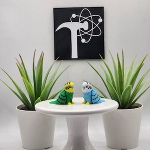 Parakeet Bird | Budgie 3D Printed | Articulated Flexi Wiggle | ADHD Sensory Aid | Fidget Toy | Keychain Option | Cute Mini Animal
